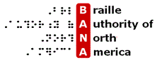 Image of the Braille Authority of North America logo.